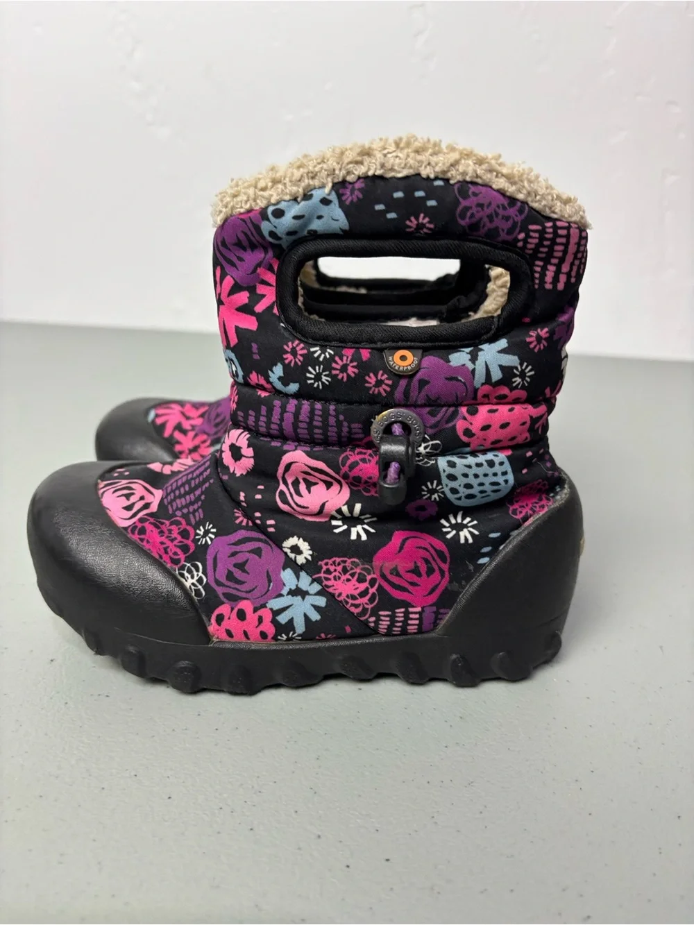 BOGS Kids Girls Waterproof Winter Boots Snow Size 10 Garden Floral Multicolor